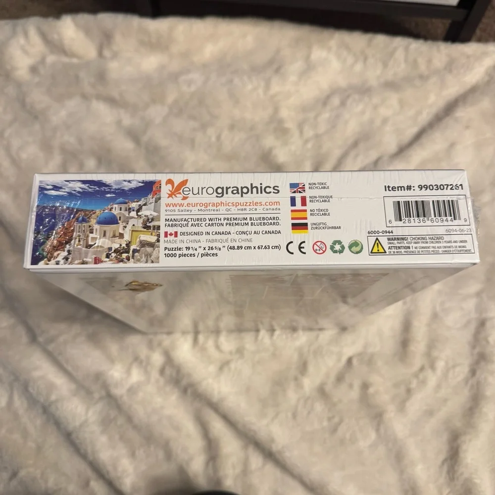 Eurographics 1000 Piece Jigsaw Puzzle Oia,‎ Santorini Greece New Sealed